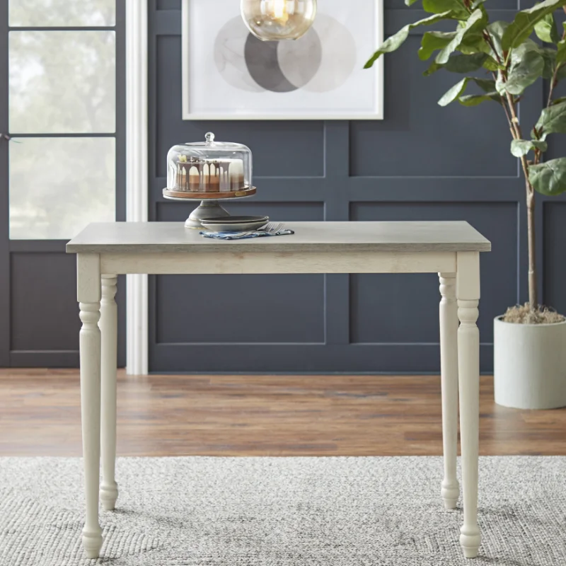 

TMS Montreal Counter Height Table, White and Gray