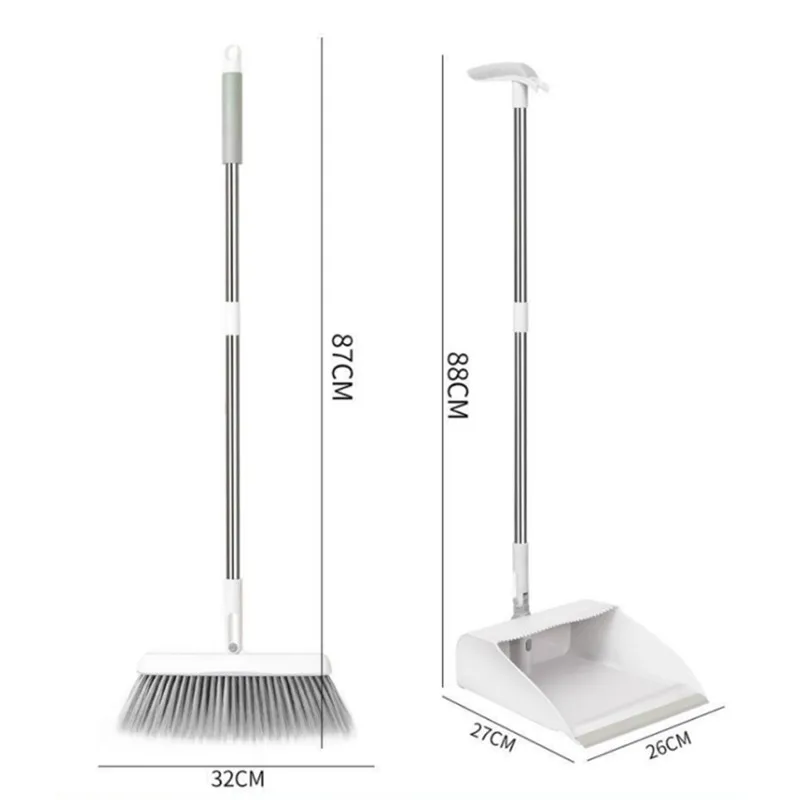 Dust Brooms Sets Suit Dustpan Combination Cleaning Dustless Squeeze Courtyard Floor Toliet Wiper Garbage Collector Soft Pet Hair images - 6