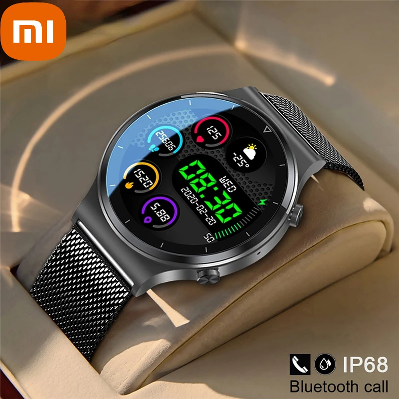 

XIAOMI Bluetooth Call Smart Watch Men S-600 IP68 Waterproof Full Touch Screen Sports Fitness Watch Custom Face for Android IOS
