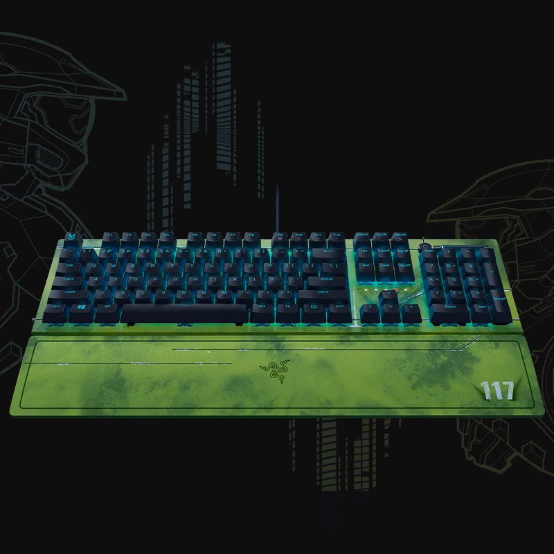 Механическая клавиатура Razer BlackWidow V3 HALO Infinite Limited Edition с 104 клавишами и RGB-подсветкой