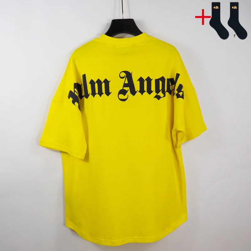 

Palm Angels 22SS Letter Logo Men Women Unisex classic Lovers models Fashion Casual Short sleeve Cotton boyfriend gift t-shirt