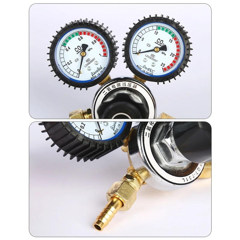 Description Picture 5 of itemPressure Reducer Relief Valve 0-25Mpa Argon Regulator CO2 Mig Tig Flow Meter Gas Regulators Flowmeter Welding Weld Gauge
