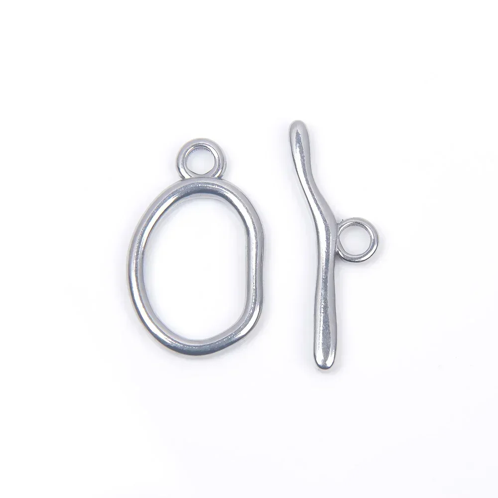 

stainless steel Irregular Curved OT Clasps Toggle Connectors For Bracelet Necklace Crafts Making Jewelry Supplies Wholesale
