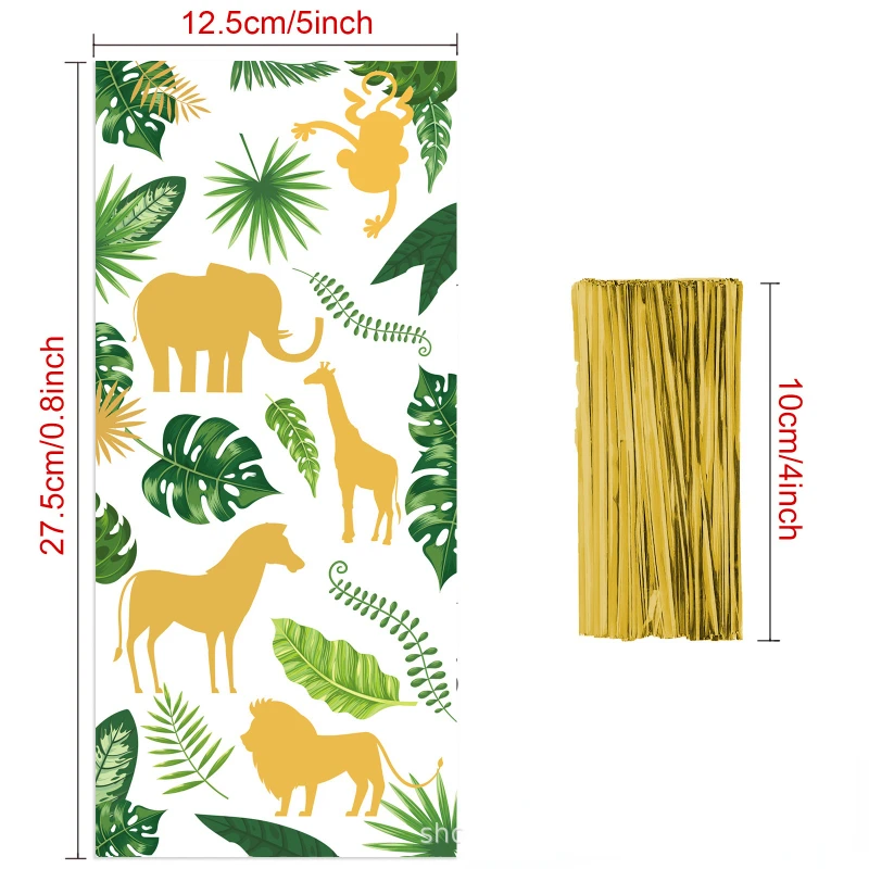 10 шт. пакеты с Гавайскими листьями для конфет |