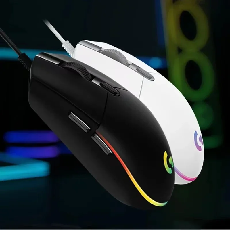 Фото Игровая мышь Logitech G102/G203 Lightsync с оптическим отслеживанием, 8000 DPI, 16,8 млн цветов LED-подсветки, 6 настраиваемых кнопок, проводная №5