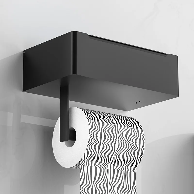 

Держатель для туалетной бумаги настенный держатель для бумаги держатель для салфеток диспенсер для салфеток для мытья телефона полки для хранения для ванной комнаты черный серебристый