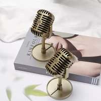 simulation classic retro dynamic vocal microphone vintage style mic universal stand for live performanc karaoke studio record