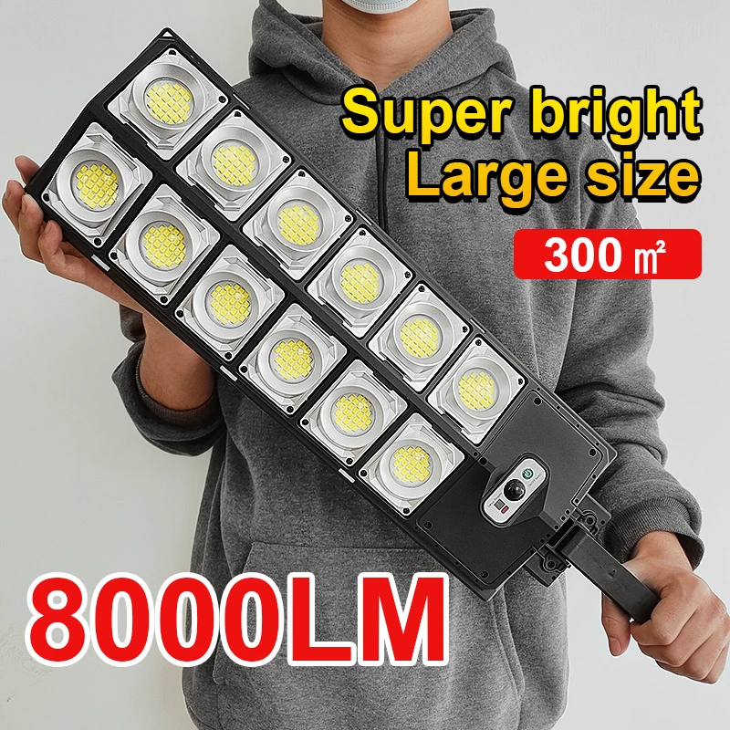 

Newly 8000 LM Solar Led Light Outdoor Solar Lamp With Sensor Solar Power Garden Lights Waterproof Sunlight Wall Yard Street Lamp