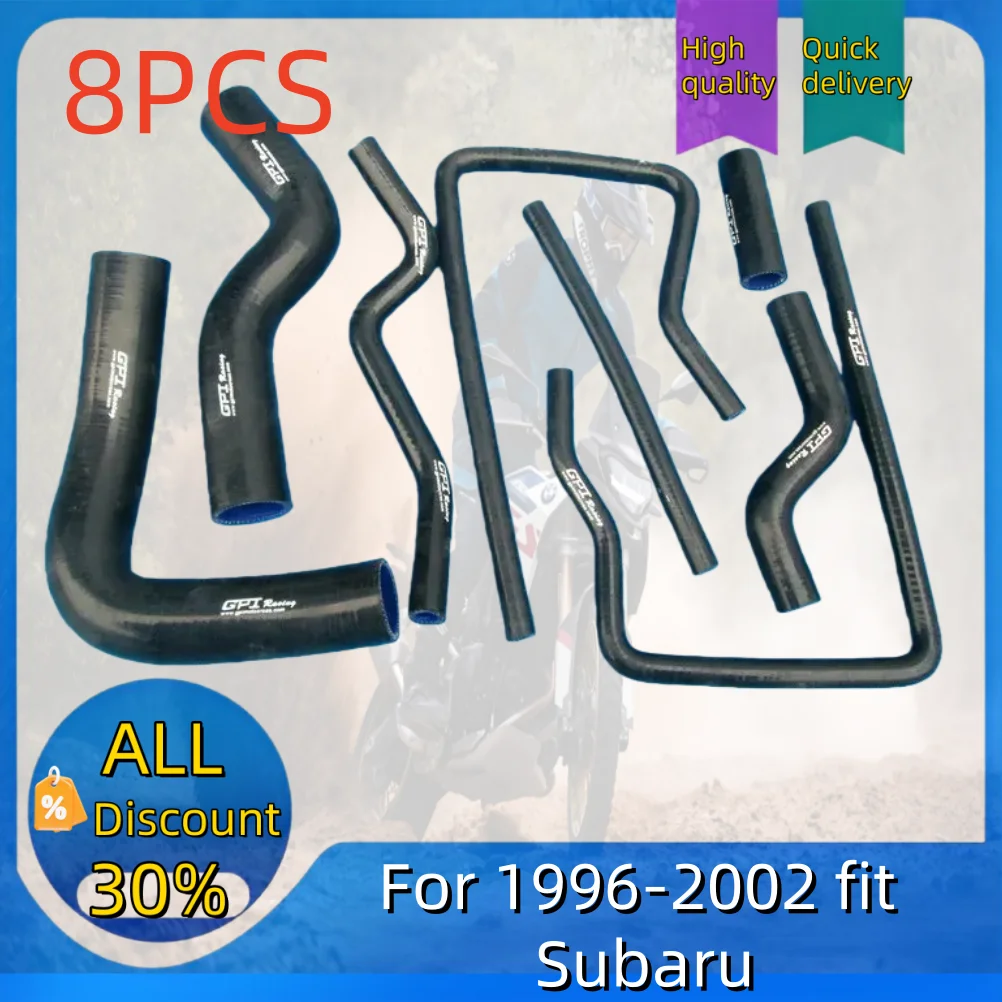 Фото 8 силиконовых шлангов для радиатора, подходят для Subaru Forester SF5 L/S, Impreza WRX STI GC8 GF8 EJ20 1996-2002, GT Ver 3-6, GC/GF 2.0L MK3/4/5/6 97 №2