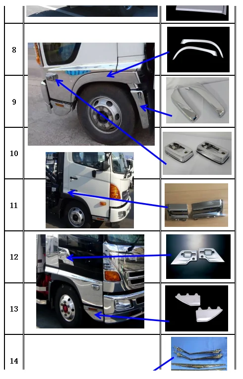 ДЛЯ HINO 500 MEGA 500 RANGER TRUCK ХРОМИРОВАННЫЙ ЖИЛЕТНЫЙ РЫЧАГ (art.: 3920d3d603512) - 3920d3d603512