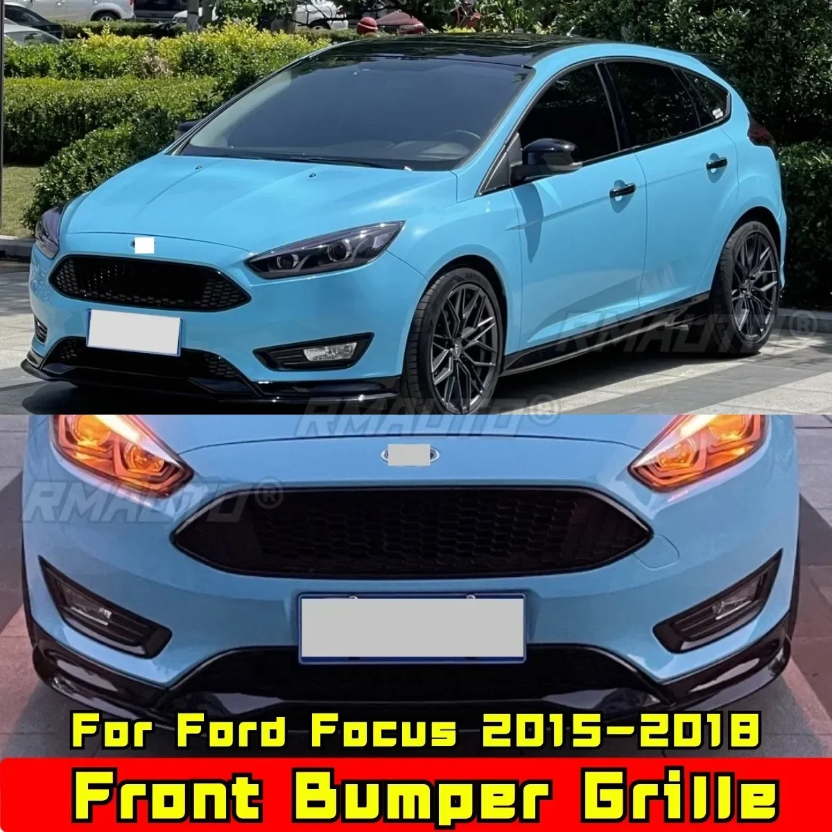 Для Ford Focus 2015-2018 решетка переднего бампера автомобильная гоночные грили передняя