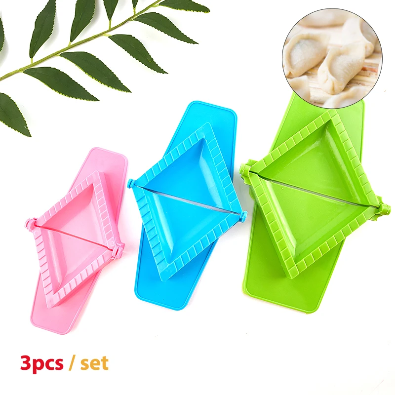 

3Pcs/Set Square Dumpling Mold Household Plastic Noodle Pressing Tool Creative Manual Kneading Dumpling Mold