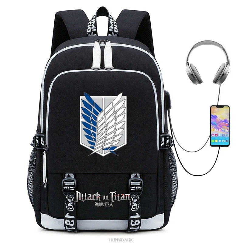Рюкзаки Атака Титанов для подростков вместительные дорожные повседневные