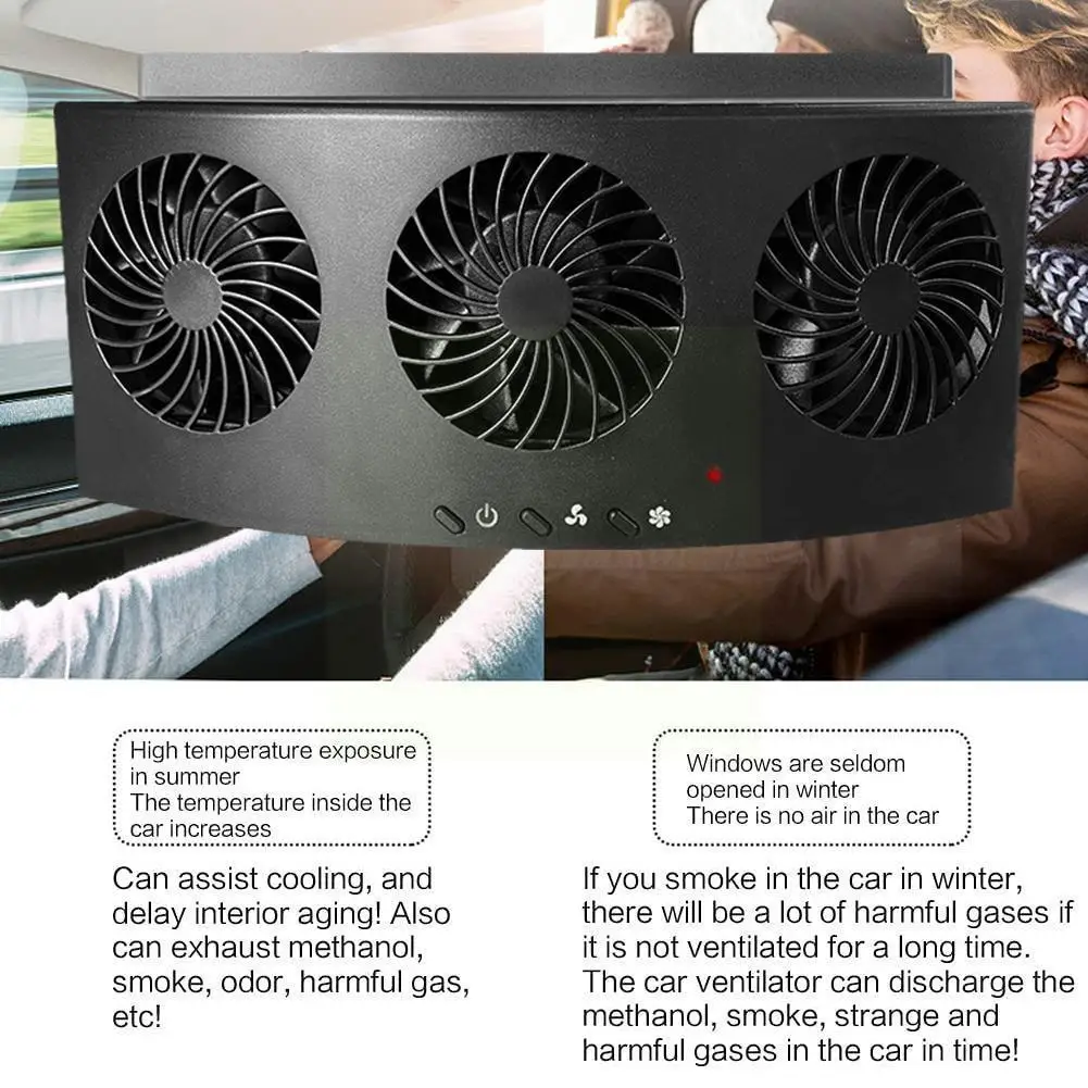 

Car Usb 5v 60w Three- Fan Tuyere Car Interior Car Supplies For Office Cool Fans Car Home Notebook Cooling Summ S6x8