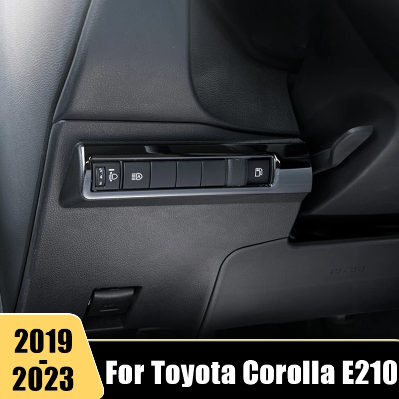 

Stainless Car Head Lamp Light Switch Frame For Toyota Corolla E210 2019 2020 2021 2022 2023 Headlight Adjustment Knob Panel Trim