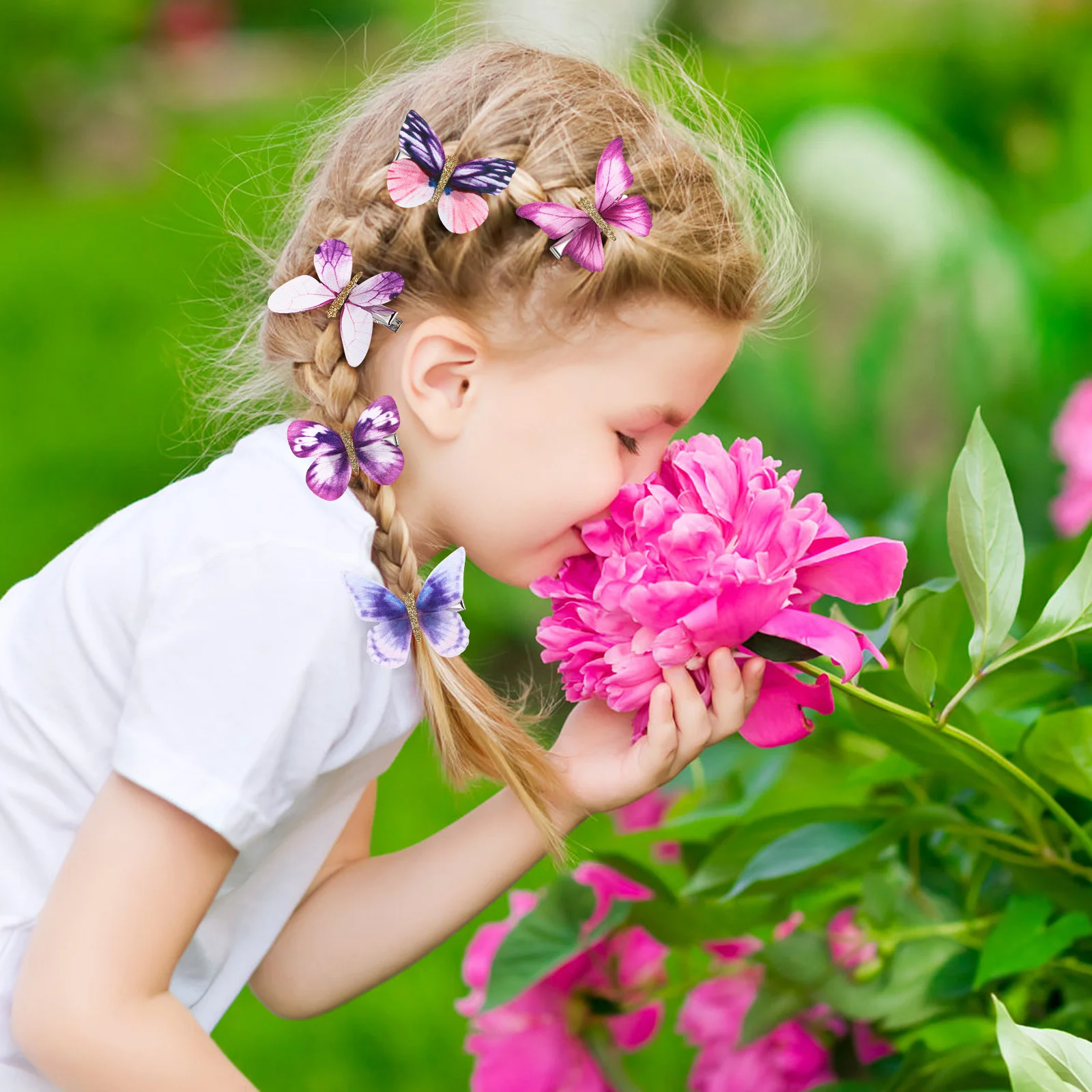 10 шт. заколка для волос в виде бабочки на Хэллоуин мини-заколки девочек