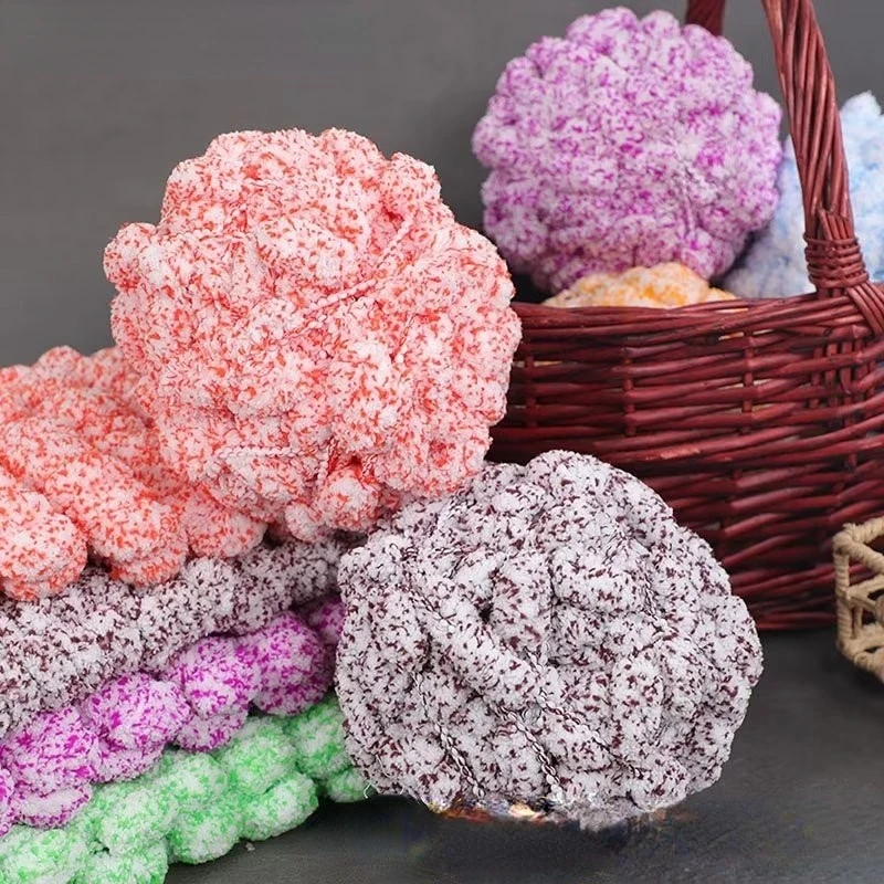 

Color Penalty Ball Line Woolen Woven Blanket Cushion Pillow Car Cushion Handmade Diy Material Bag of Bean Curd