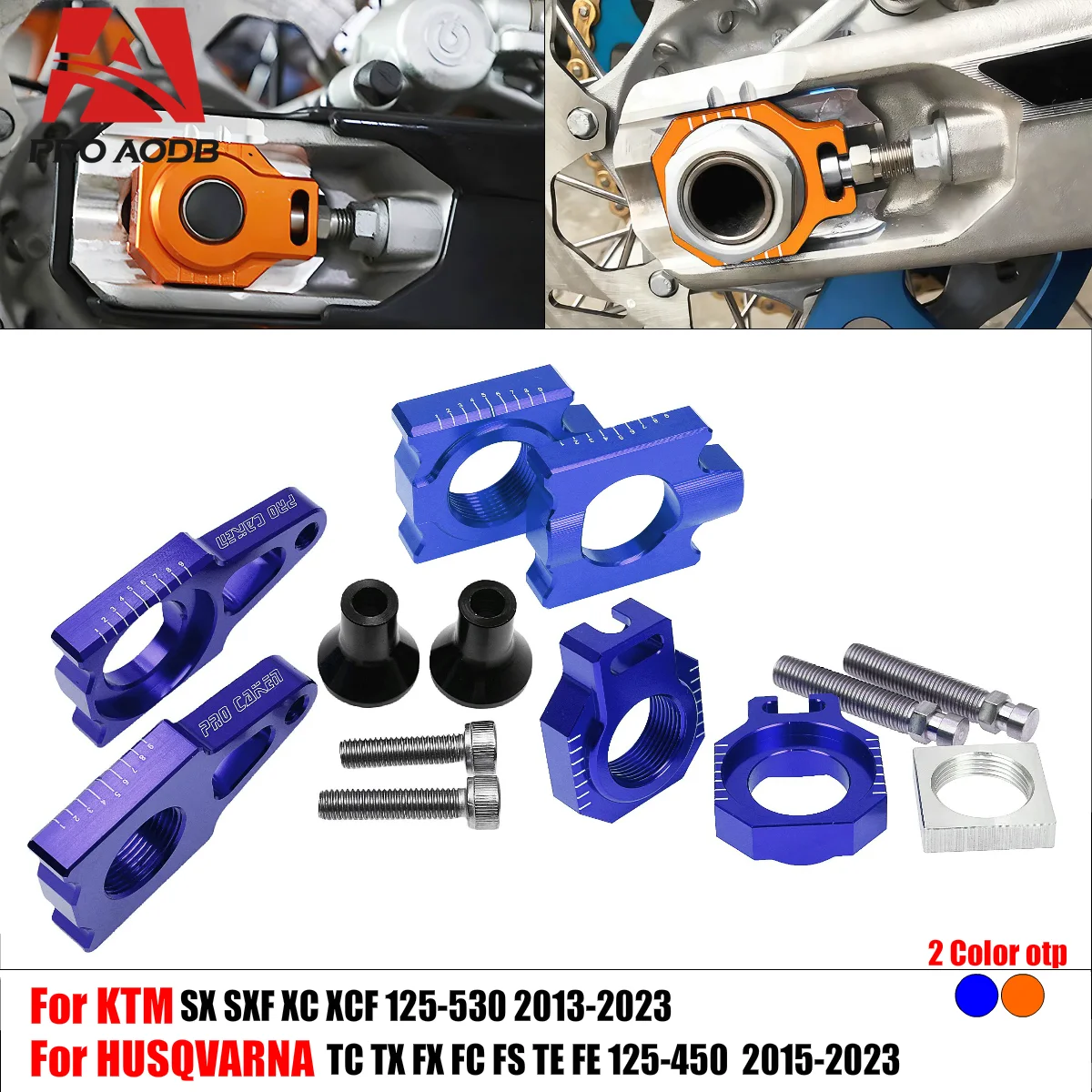 Надежный прочный мотоциклетный регулятор задней цепи с ЧПУ блоки оси для KTM SX SXF XC