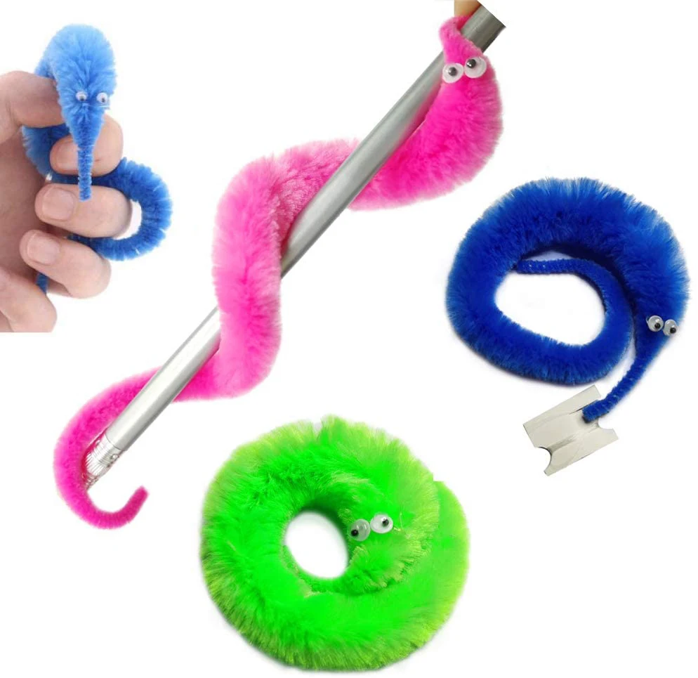 Магические реквизиты для детей пушистые Волшебные черви фокусы игрушки