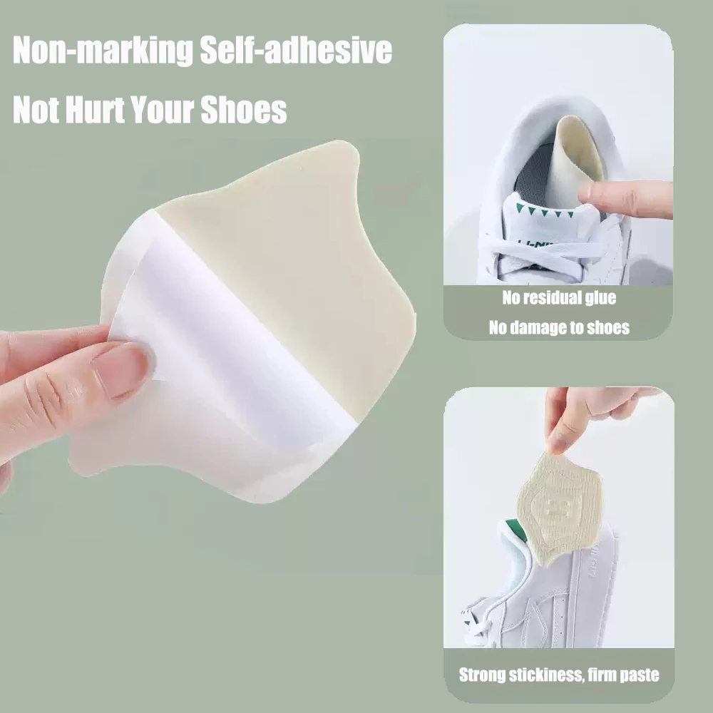 2pcs Heel Cushion Pads for Sport Shoes Stickers Anti Wear Heel Pain Inserts Protector for Sneakers Adjust Shoe Size Foot Pad