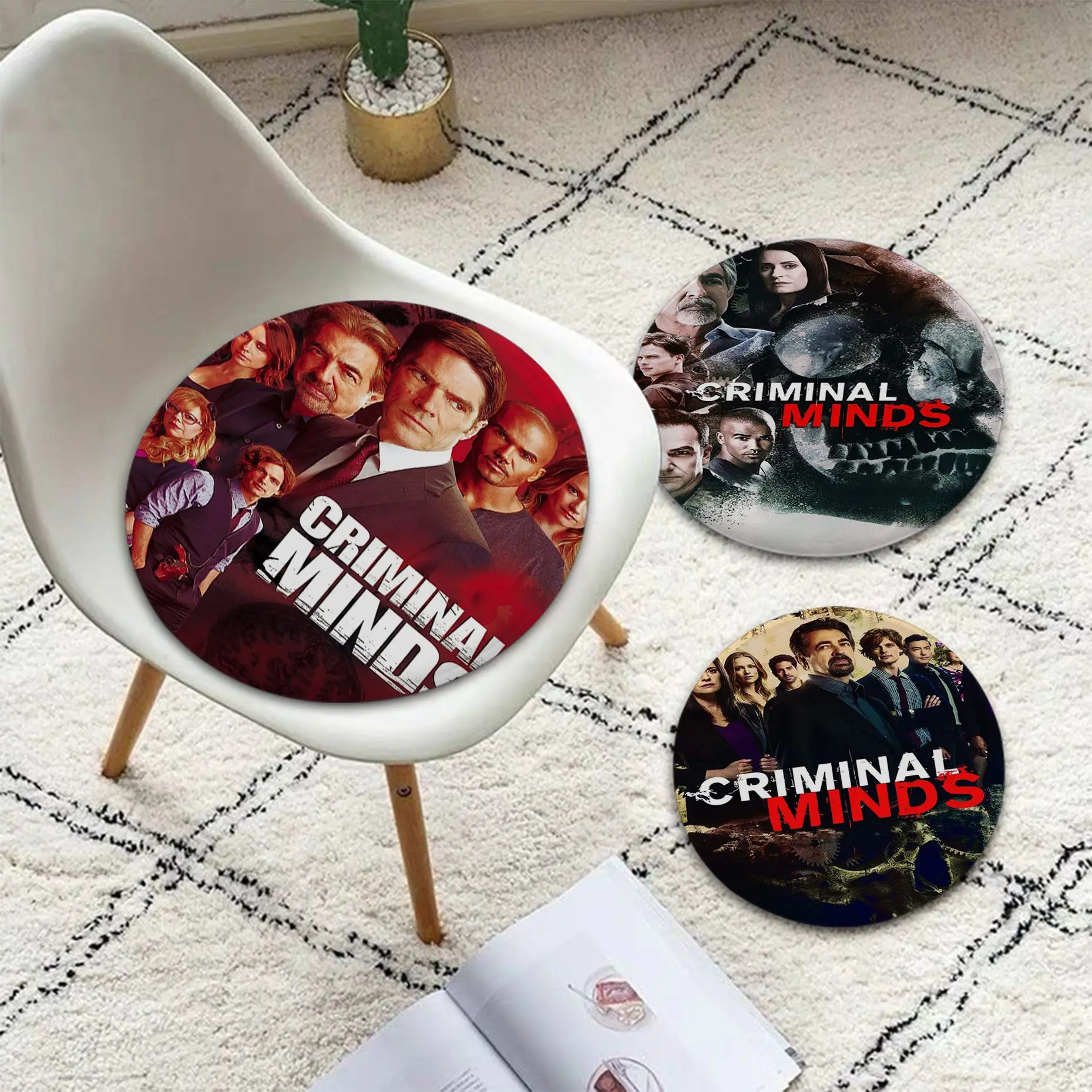 

Newly TV Series Criminal Minds Creative Sofa Mat Dining Room Table Chair Cushions Unisex Fashion Anti-slip Cushion Pads