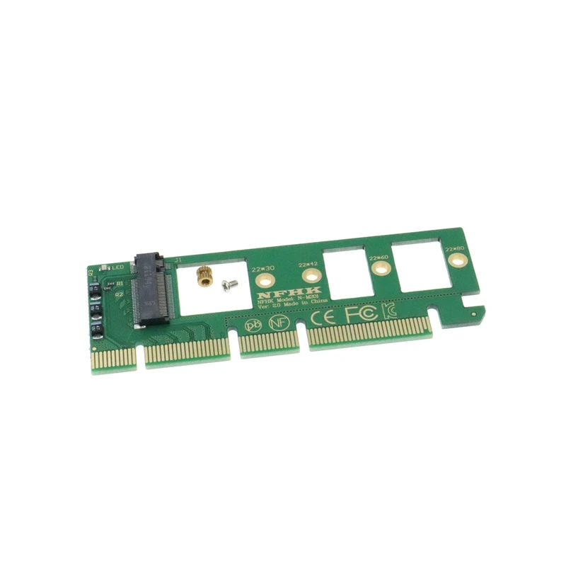 Фото Для NGFF M key M.2 для NVME AHCI SSD-PCI-E PCI Express 3.0 16x x4 Адаптер Riser Card Конвертер для XP941 SM951 PM951 A110 SSD №3