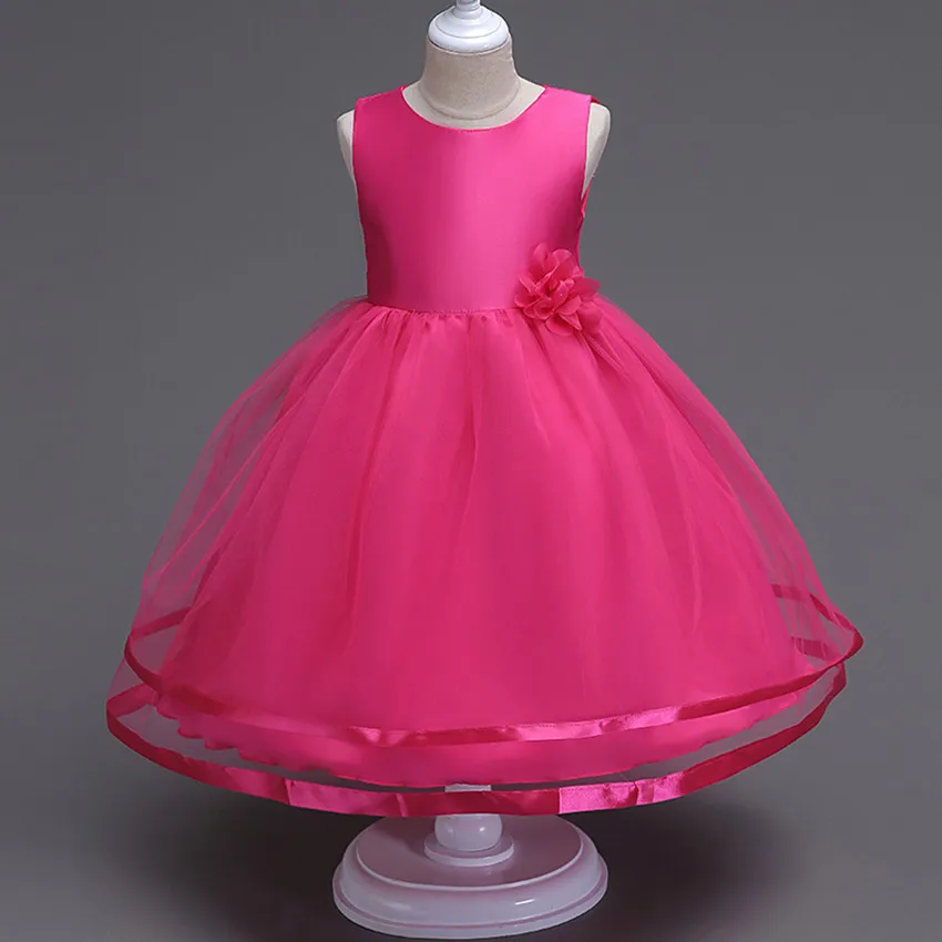 

2022 Kids Princess Lace Dress Girls Flower Prom Dress Baby Dress Elegant Party Wedding Dress Kids Clothing 3-15 Years Old