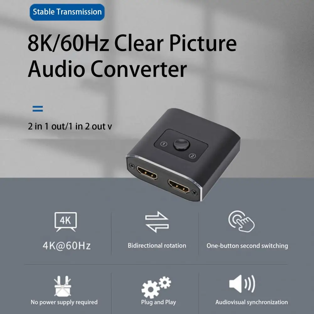 

Video Converter Professional Two in One High Sensitivity Clear Sound HDMI-compatible Switch TV Accessories