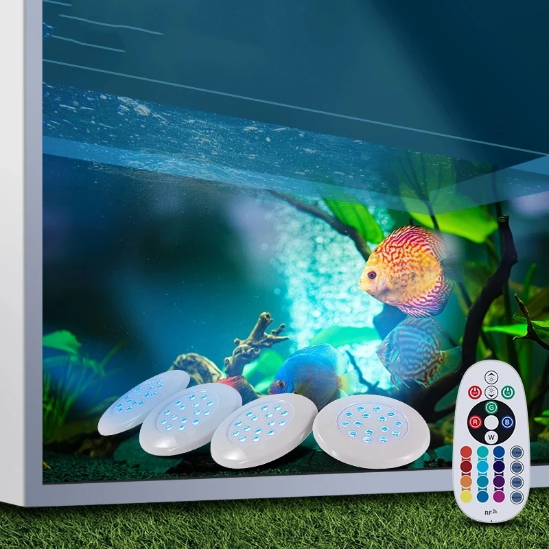 

Pool Light with EU/US Plug IP68 Waterproof Small Size White Round 95mm 20W Underwater RGB Multicolor Swimming Bath Spa Lamp