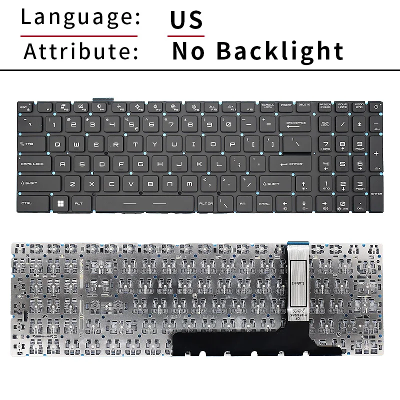 Фото Клавиатура US для MSI GE76 GP76 GS76 Raider MS-17K3 MS-KK MS-K4 10UE 10UG 10UH 11UE 11UG 11UH Dragon Tiamat с индивидуальной подсветкой клавиш. №3