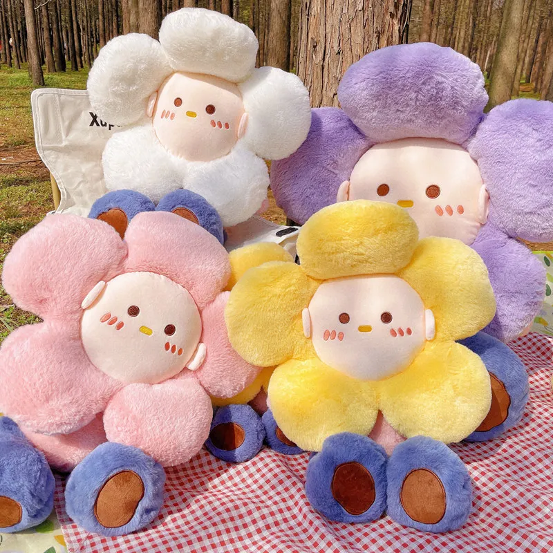 

45cm Ugly and Cute Joyful Throwing Plush Pillow Funny One Flower Funny Sunflower Doll Social Dolls Girl Plush Toys Gifts for Kid