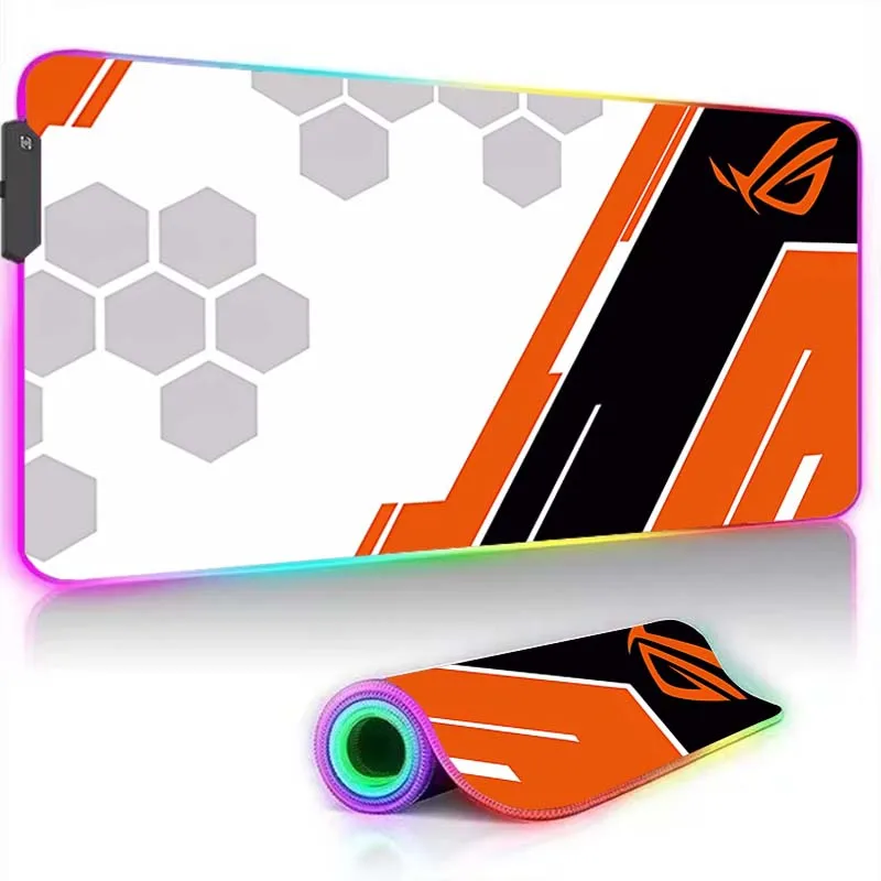 

Led Mousepad RGB Mouse Pad ASUS ROG Cheap Pc Gamer Cabinet Desk Mat Back Light Deskmat Big Mousepepad Backlight Xxl Gaming Anime