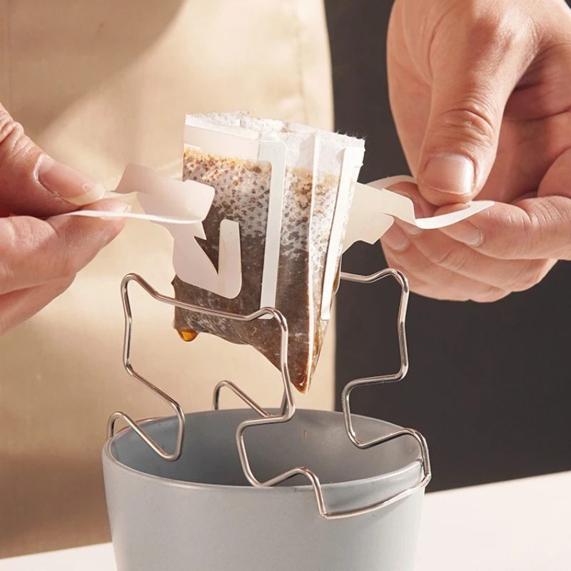 

1PC Coffee Filter Holder Portable Reusable Outdoor Tea Filters Dripper Baskets Coffee Ear Drip Filter Paper Bag Shelf