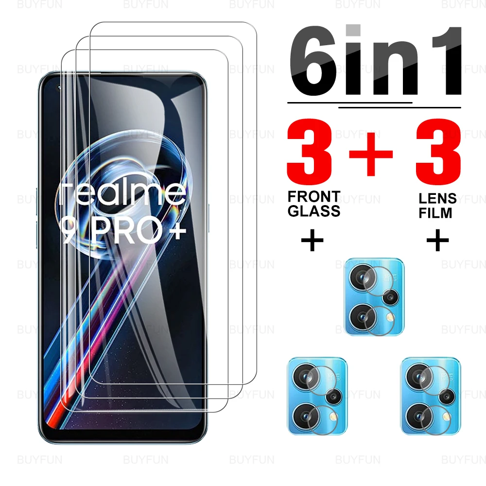 

Camera Lens Screen Protector For Realme 9 Pro Plus 6.4inch Full Cover Safety Tempered Glass For Oppo Realme Realmi 9 Pro+ 9i