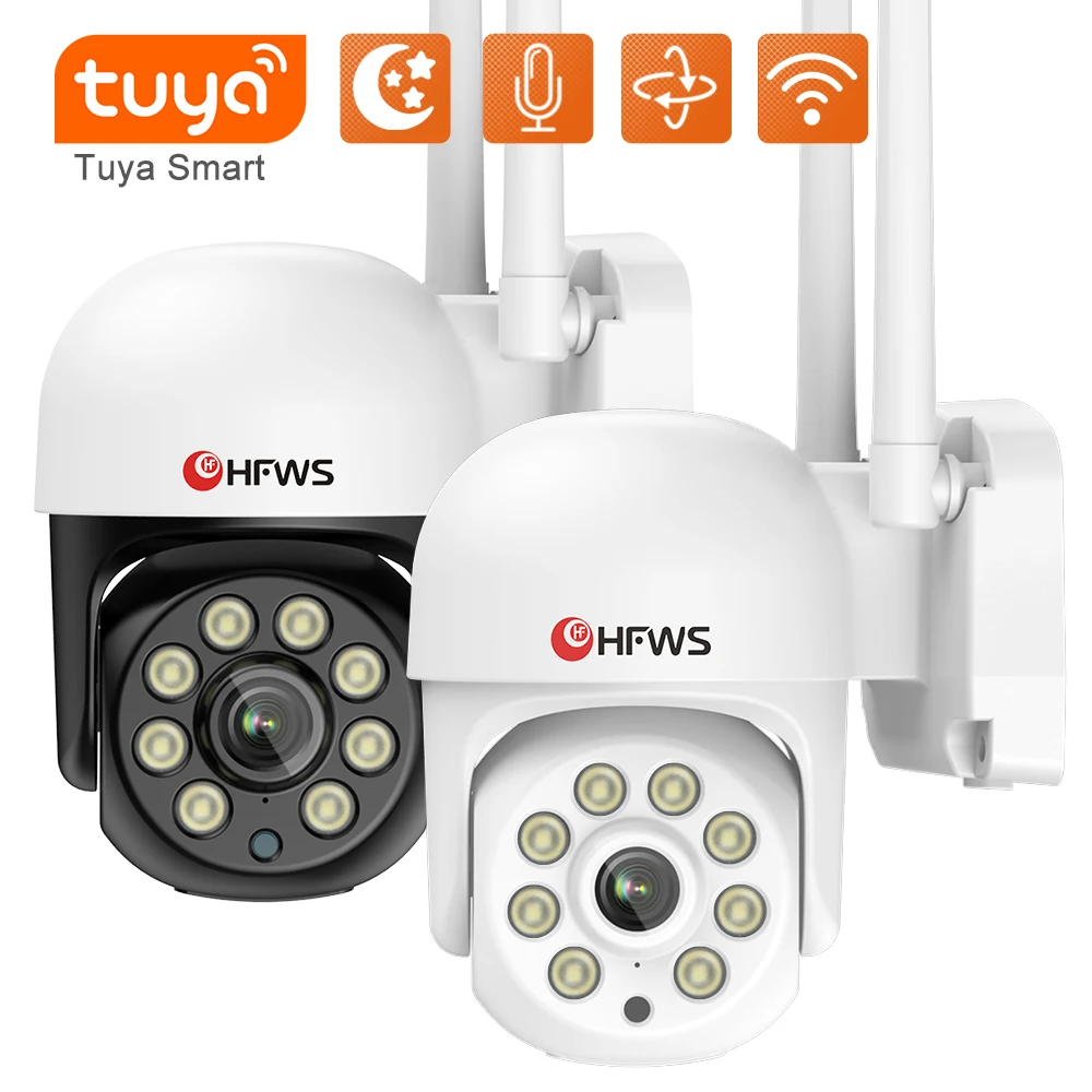 Tuya Smart Home 3MP PTZ Wifi Camera Outdoor  Video Surveillance Cameras With Wifi Security Ip Camera For Home