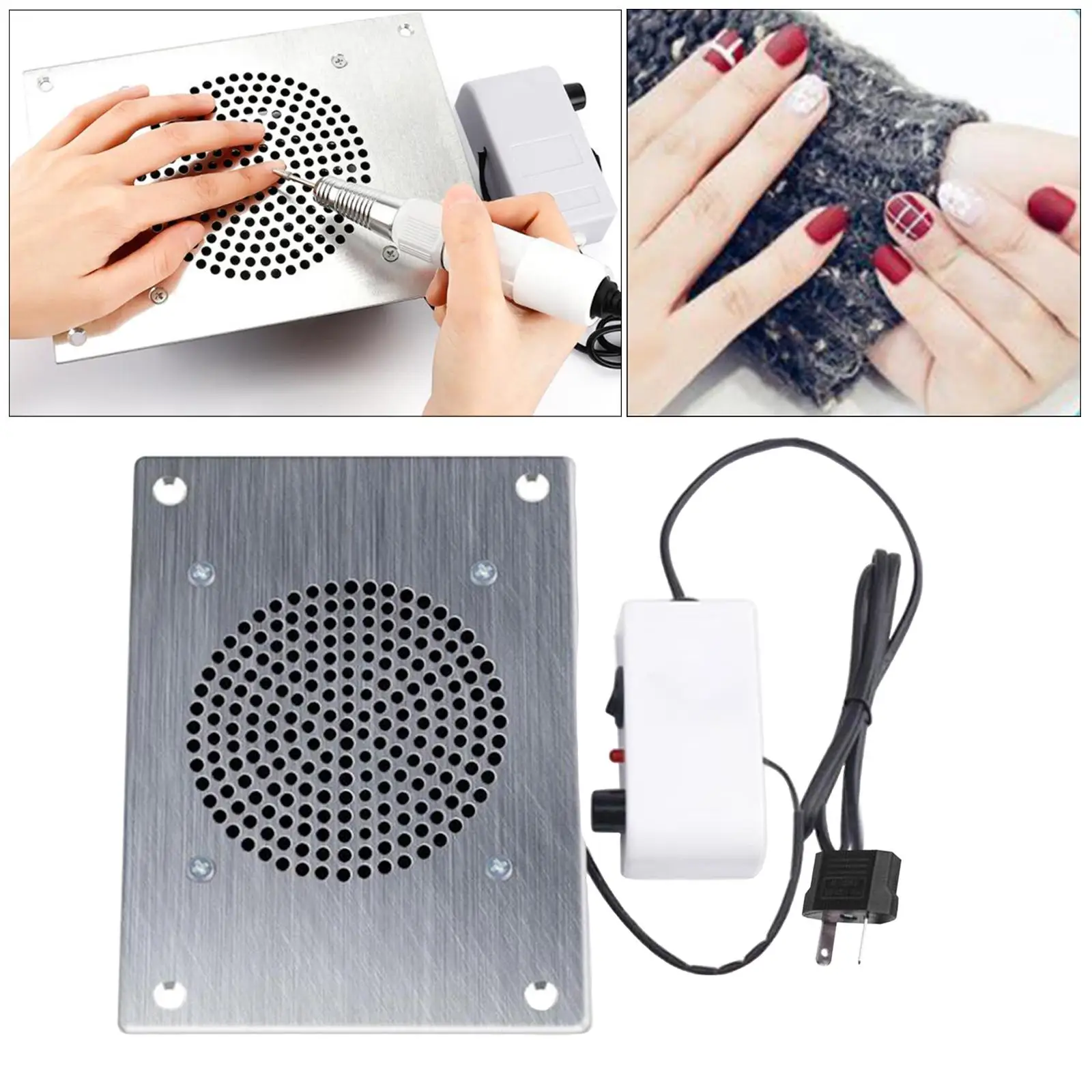 

Nail Dust Collector Manicure Tools Electric Dust Suction Machine for Nail Polishing Acrylic Gel 110V US Professional Low Noise