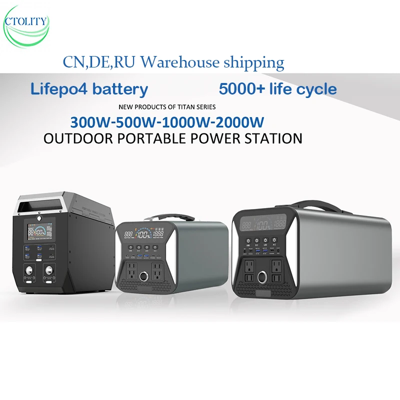 

2400W Portable Power Station, Camping Lifepo4 Battery,2048Wh Energy Generator,220V AC Outlet for Home RV,640000mAh Big Capacity