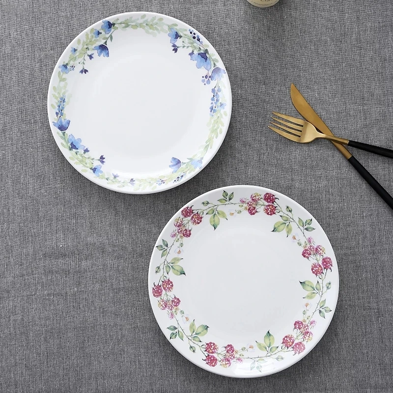 Пасторальные тарелки и из костяного Китая керамический поднос для фруктов