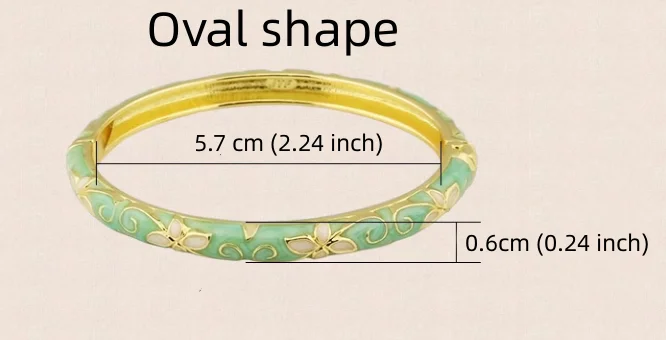Овальные эмалированные филигранные тонкие браслеты Lucky с четырьмя листочками