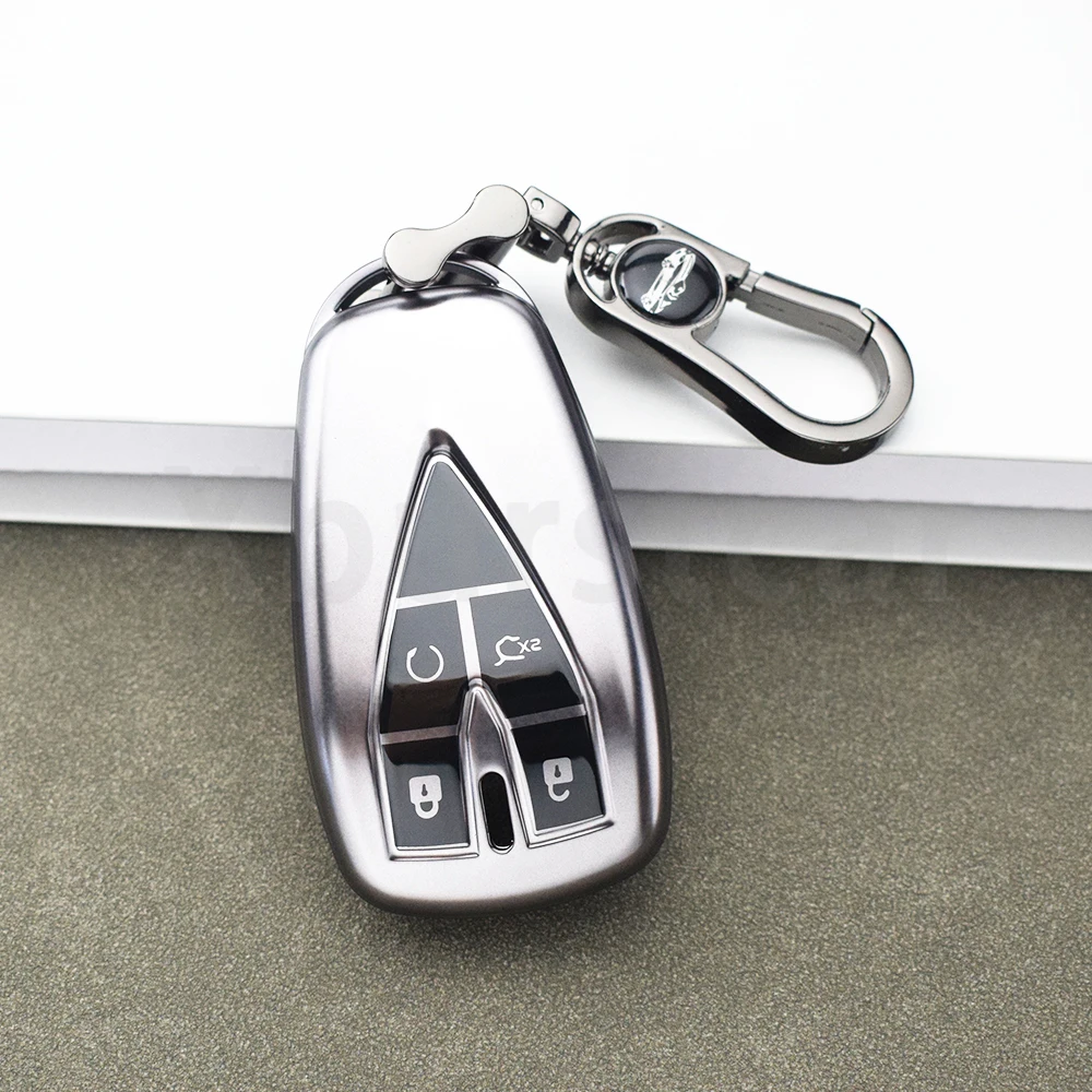 

4-кнопочный пистолет-серый чехол из ТПУ, держатель для автомобильного ключа, чехол для дистанционного брелока для Changan CS35 PLUS CS55 PLUS CS75 PLUS 2019, аксессуары