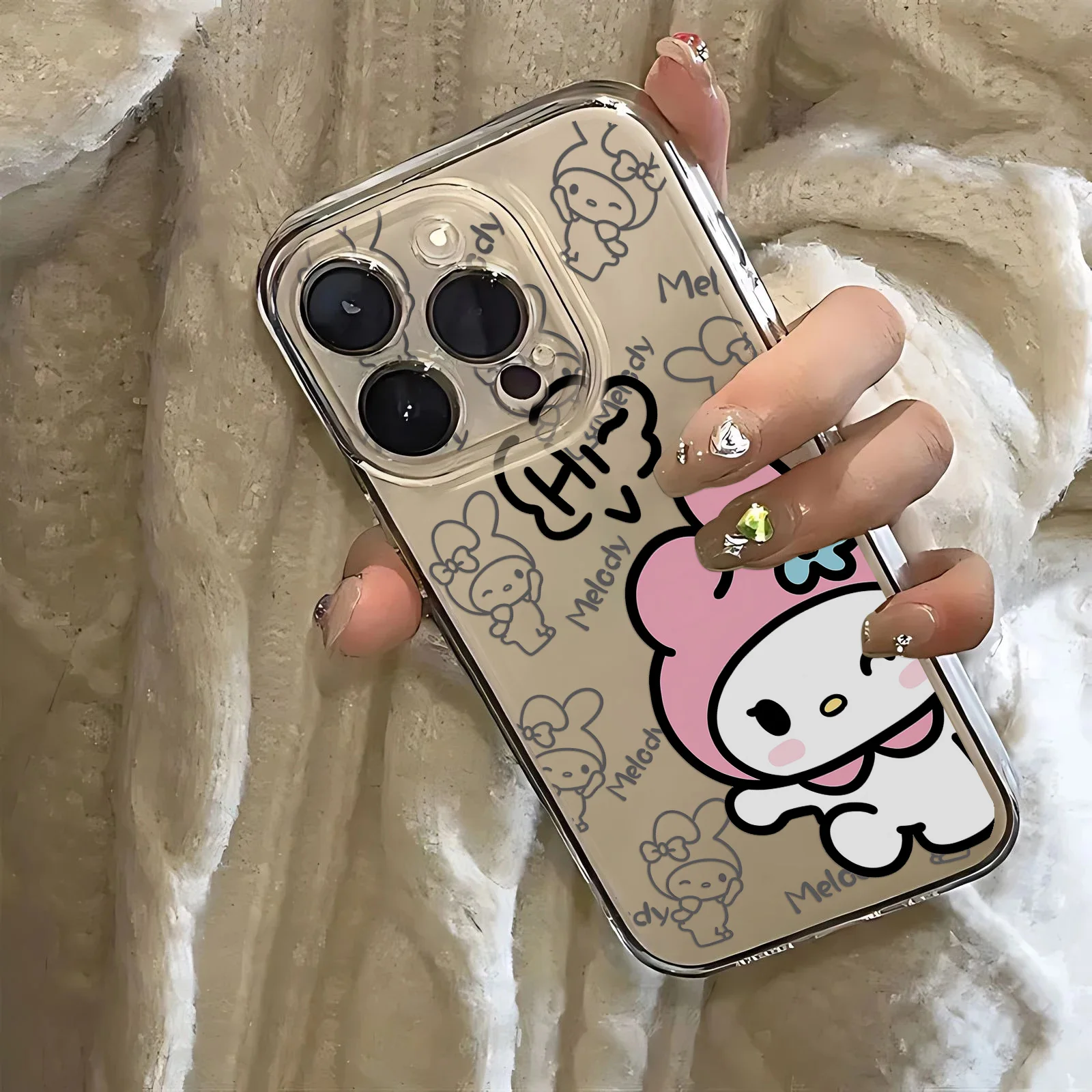 Симпатичный чехол для телефона в виде коричной мелодии iPhone 16 15 14 13 12 11 Mini Pro Max X XR