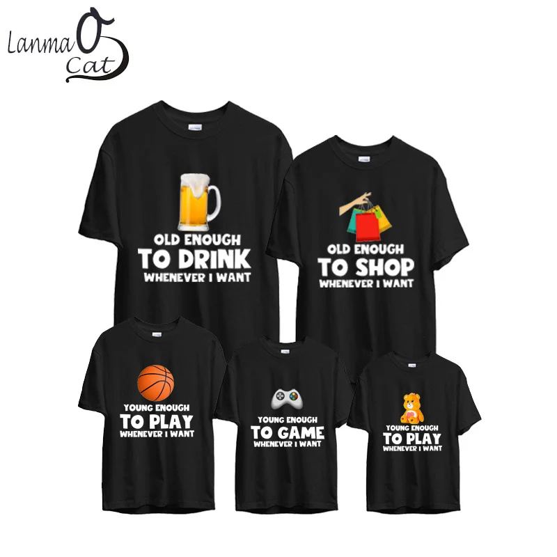 

Family Matching Tshirt Boys Girls Children Kids Tshirt Mommy Daddy Family Matching Clothing Family Look Couple Outfits