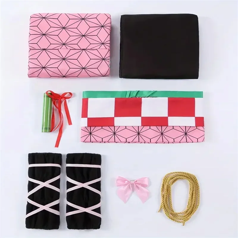 Новый аниме Незуко Косплей Костюм Кимоно Охотник Дьявола Камадо Парик Женское