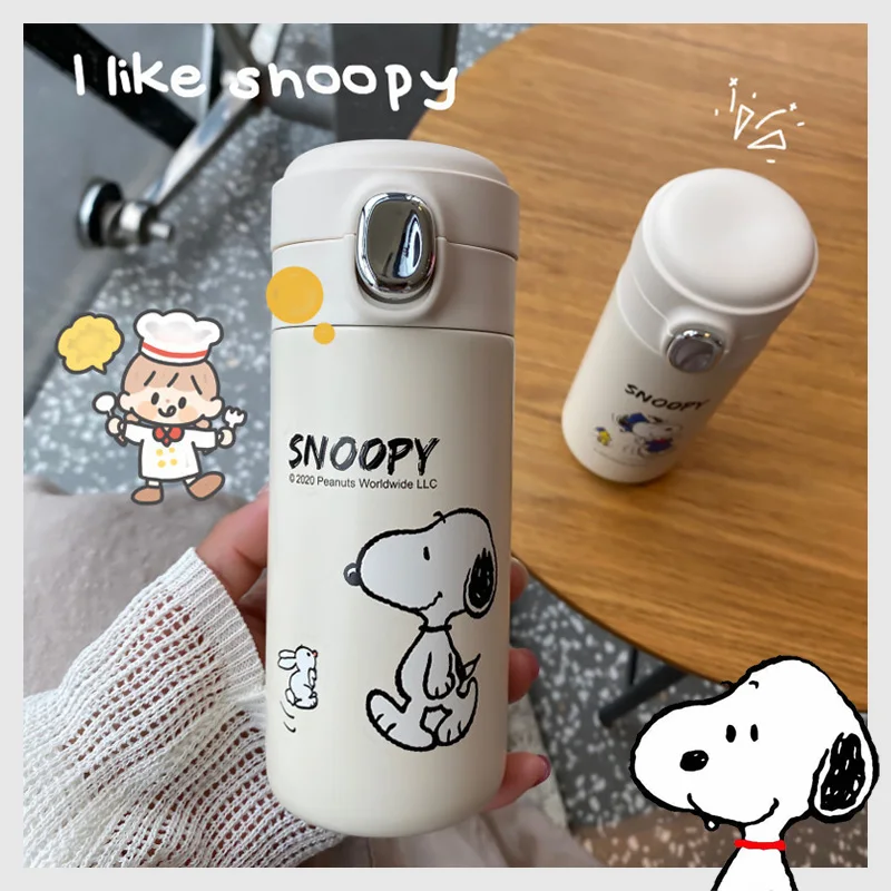 

Fashion Snoopy thermal bottle 304 Stainless Steel Thermos Water Bottle for children Vacuum Flasks keeps cold insulation tea cup