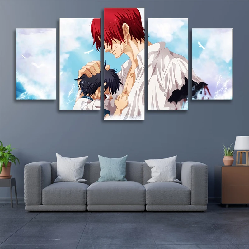

5 Panel Animated Siamese Canvas Print Poster Home Decor Wall Art Picture Living Room Modular Frame