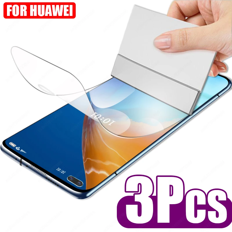 

3Pcs Hydrogel Film For Huawei Phone P40 Pro Screen Protector P30 P20 Mate30 Mate20 Mate P 40 30 20 Smart Z Lite Plus Not Glass