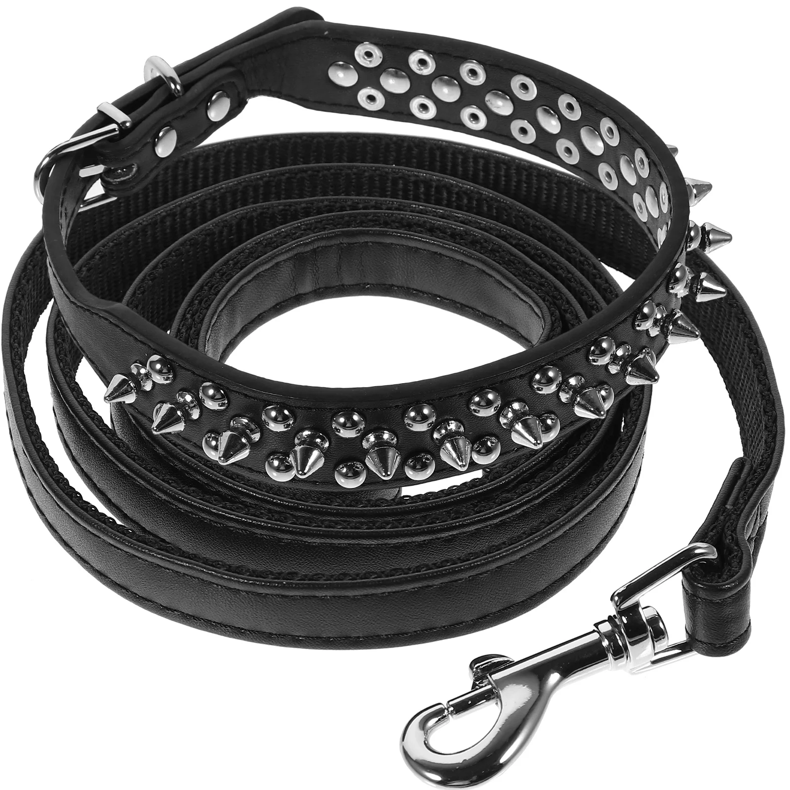 

Collar Dog Pet Spiked Rivetstudded Leash Pu Spike Puppy Setadjustablewalking Collars Animal Neckcatdecor Decorative Neckwear