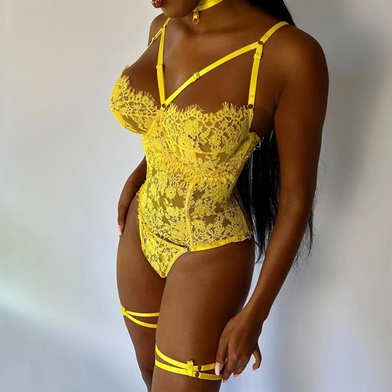 

ECTOOKO 5 шт. Изящные Роскошные кружевные интимные экзотические наборы с открытой спиной необычный наряд кружевное Фетиш бесшовное нижнее белье