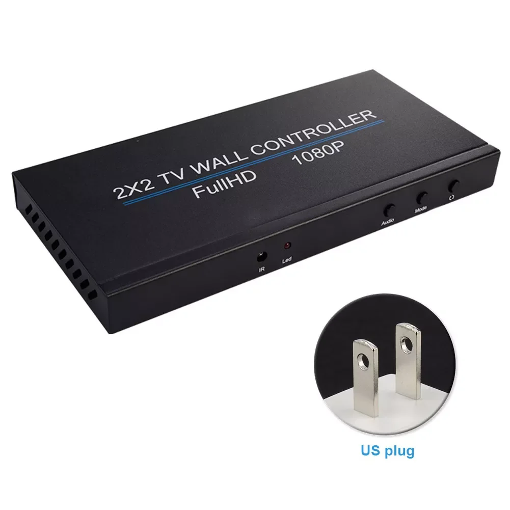 

2022NEW 12V TV Images Stitching Alloy Plug And Play Full HD 1080P 4 Channel Screen Splicing Video Wall Controller Remote Control