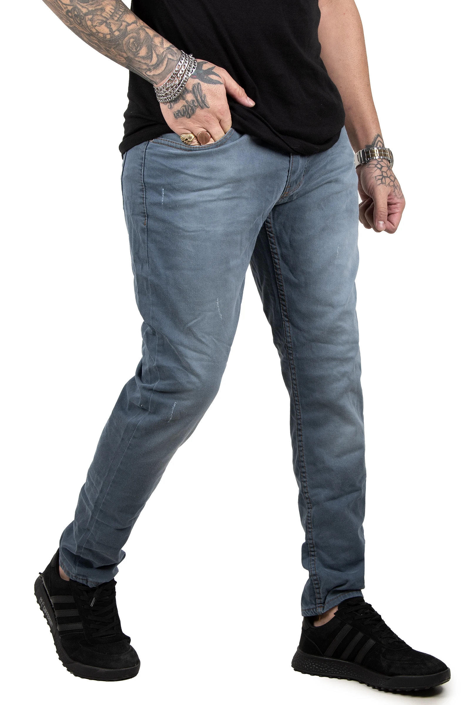 DeepSEA Lycra Narrow Cut Laser Men 'S Jeans Pants 2301453